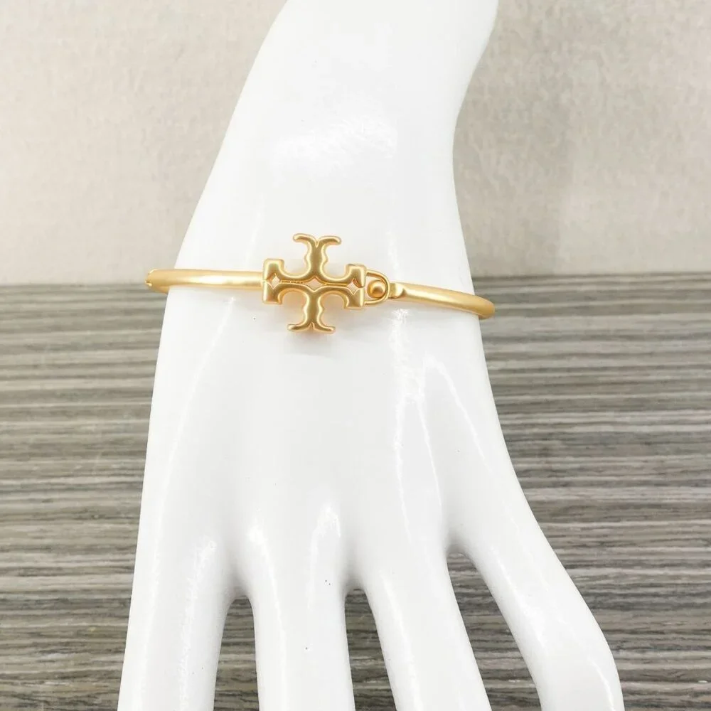 Tory Burch Gold Logo Bangle Bracelet